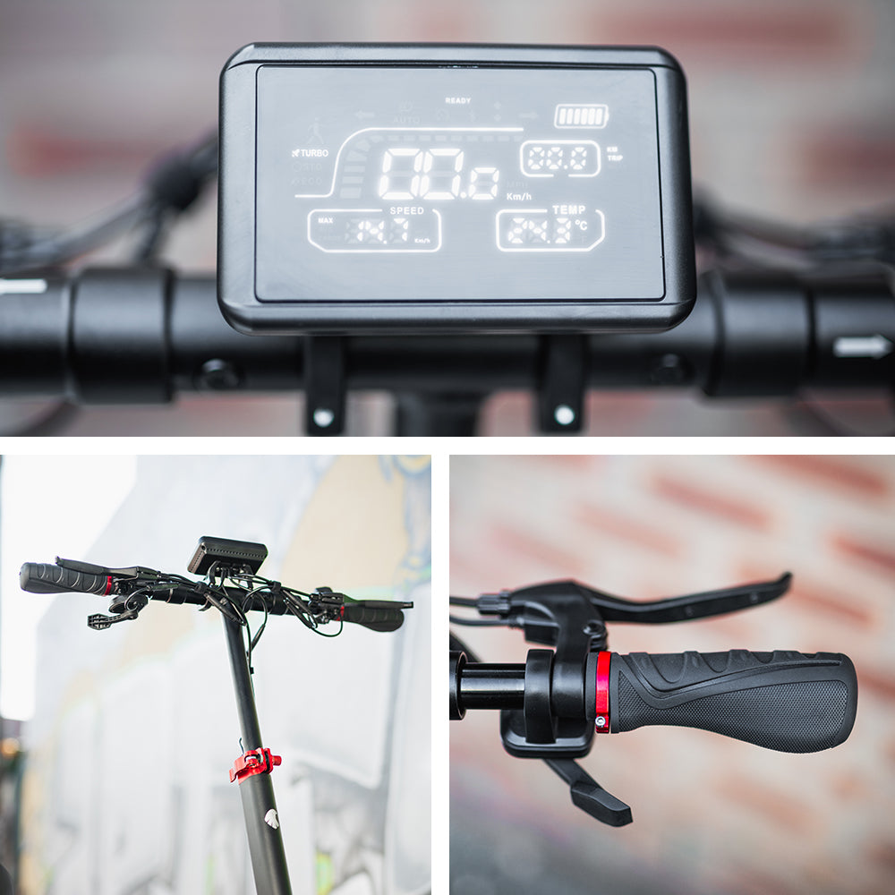 VALK Fusion 5 Electric Scooter, 500W, AU Compliant, 48V 13Ah Lithium, 50km Range, 40km/h, Quad Shocks, 10 inch Tyres