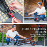 VALK Fusion 7 Electric Scooter, 800W, AU Compliant, with Seat Option, 48V 13Ah Lithium, 50km Range, Quad Shocks, 10 inch Tyres - Side View