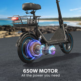 VALK Electric Scooter with Seat, 30km Range, AU Compliant, Disc brakes, 14' Tyres, for Adults, Teens, Commuter