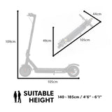 VALK Synergy 5 Electric Scooter, 400W, AU Compliant, Motorised eScooter for Adults, Black
