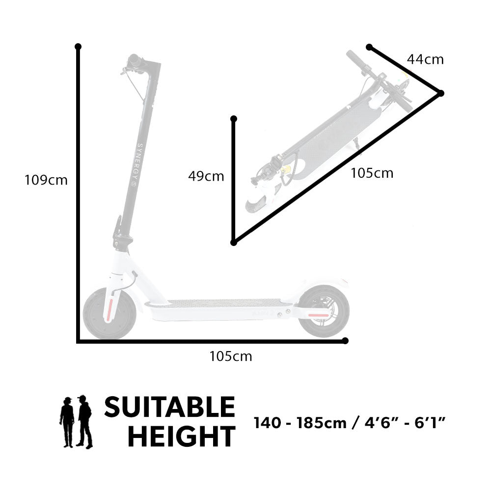 VALK Synergy 5 Electric Scooter, 400W, AU Compliant, Motorised eScooter for Adults, White