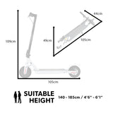 VALK Synergy 5 Electric Scooter, 400W, AU Compliant, Motorised eScooter for Adults, White