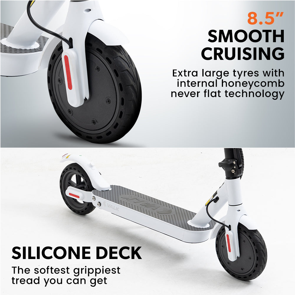 VALK Synergy 5 Electric Scooter, 400W, AU Compliant, Motorised eScooter for Adults, White
