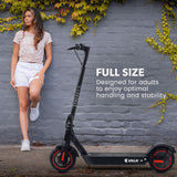 VALK Synergy 7 Electric Scooter, 500W 15Ah, AU Compliant, Motorised eScooter for Adults, Black/Red - 45-Degree Angle