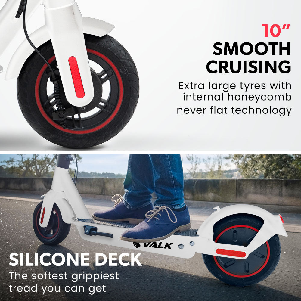 VALK Synergy 7 Electric Scooter, 500W 15Ah, AU Compliant, Motorised eScooter for Adults, White