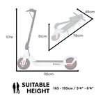 VALK Synergy 7 Electric Scooter, 500W 15Ah, AU Compliant, Motorised eScooter for Adults, White