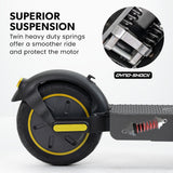 VALK Synergy 7 Electric Scooter, 500W 15Ah, AU Compliant, Motorised eScooter for Adults, Black/Yellow - Top-Down View