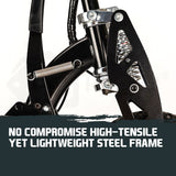 BULLET Black 48V 1000W Turbo w/ LED Folding Electric Scooter For Adults- Stealth 1-6 - Top-Down View