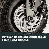 BULLET Black 48V 1000W Turbo w/ LED Folding Electric Scooter For Adults- Stealth 1-6 - Low Angle