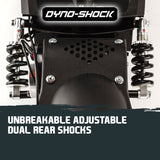 BULLET Black 48V 1000W Turbo w/ LED Folding Electric Scooter For Adults- Stealth 1-6 - Close-Up Angle