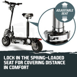 BULLET Black 48V 1000W Turbo w/ LED Folding Electric Scooter For Adults- Stealth 1-6