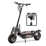 BULLET® Black/Red 48V 1000W Turbo w/ LED Folding Electric Scooter For Adults - RPZ1600