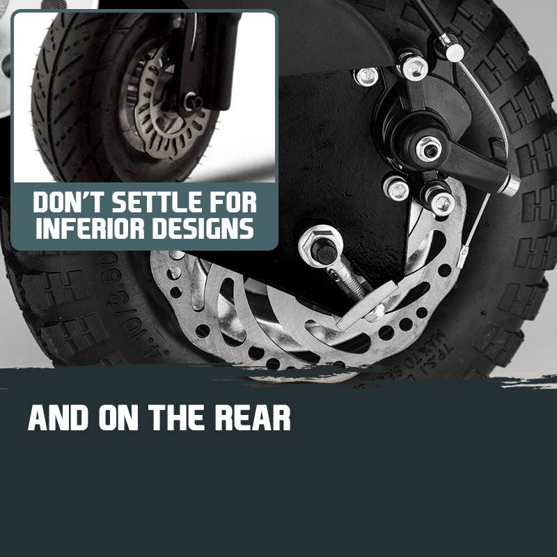 BULLET® Black/Red 48V 1000W Turbo w/ LED Folding Electric Scooter For Adults - RPZ1600