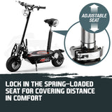 BULLET Black/Red 48V 1000W Turbo w/ LED Folding Electric Scooter For Adults - RPZ1600