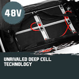 BULLET® Black/Red 48V 1000W Turbo w/ LED Folding Electric Scooter For Adults - RPZ1600 - Side View