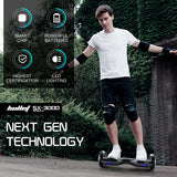 BULLET Gen III Hoverboard Scooter, Dual Copper Motors, UL Certified, AU Compliant, 6.5' Wheels, Superior Self Balancing System, LED Lights, Carbon
