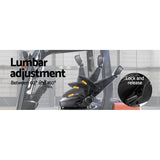 Giantz Tractor Seat Forklift Excavator Truck Universal Backrest Chair PU Leather - Rear View