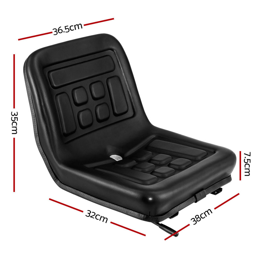 Giantz Tractor Seat Forklift Excavator Universal Suspension Truck Chair PU Leather, image 2
