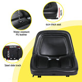 Giantz Tractor Seat Forklift Excavator Universal Backrest Truck Chair PU Leather - Rear View