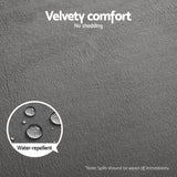 Artiss Tatami Mat Floor Mattress 3cm Thick Futon Mattresses Mellow Mat Rugs Living Room Grey - Close-Up Angle