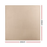 Artiss Tatami Mat Floor Mattress 3cm Thick Futon Mattresses Mellow Mat Rugs Living Room Beige - Side View