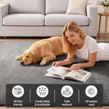 Artiss Tatami Mat Floor Mattress 3cm Thick Futon Mattresses Mellow Mat Rugs Living Room Grey - Low Angle