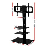 Artiss TV Stand Mount Bracket for 32-70 LED LCD 3 Tiers Storage Floor Shelf - Top-Down View