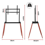 Artiss TV Stand 32-75 inch LED LCD Screen Wooden Floor Easel Height Adjustable - Side View