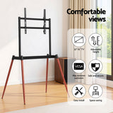 Artiss TV Stand 32-75 inch LED LCD Screen Wooden Floor Easel Height Adjustable - 45-Degree Angle