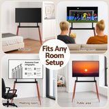 Artiss TV Stand 32-75 inch LED LCD Screen Wooden Floor Easel Height Adjustable - Close-Up Angle