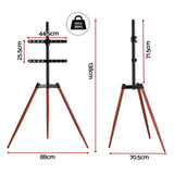 Artiss TV Stand 32-65 inch LED LCD Screen Wooden Tripod Easel Height Adjustable