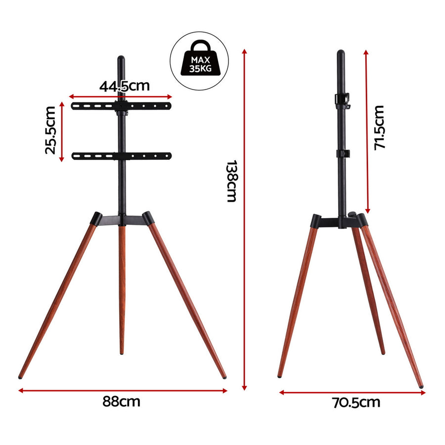 Artiss TV Stand 32-65 inch LED LCD Screen Wooden Tripod Easel Height Adjustable