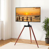 Artiss TV Stand 32-65 inch LED LCD Screen Wooden Tripod Easel Height Adjustable - Low Angle