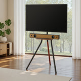 Artiss TV Stand Wooden Tray 24-55" Swivel Height Adjustable