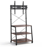 Artiss Mobile TV Stand 32-65 Inch TVs Mount 50kg with 3 MDF Shelves Lockable Wheels Adjustable Feet - Extra Image