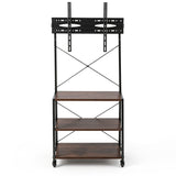 Artiss Mobile TV Stand 32-65 Inch TVs Mount 50kg with 3 MDF Shelves Lockable Wheels Adjustable Feet - Extra Image