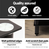 Artiss TV Stand 4 Tiers Storage Shelf Rack Tempered Glass Entertainment Unit - 45-Degree Angle