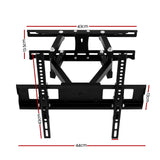 Artiss Full Motion TV Wall Mount Bracket for 23-55 Screens with Dual Strong Arms - Front View