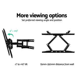 Artiss Full Motion TV Wall Mount Bracket for 23-55 Screens with Dual Strong Arms - Top-Down View