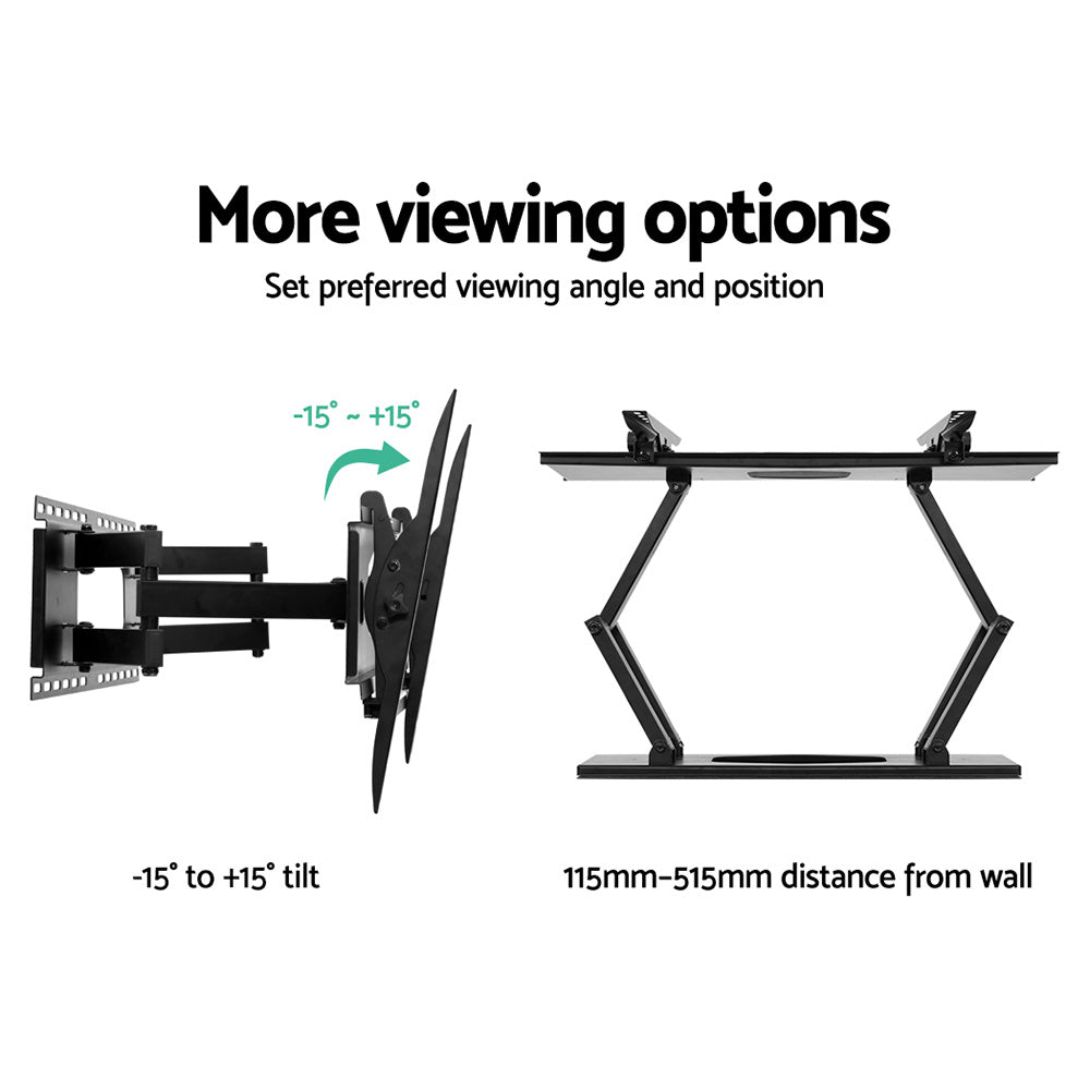Artiss Full Motion TV Wall Mount for 32-80 Screens - Heavy-Duty Dual Arm Bracket