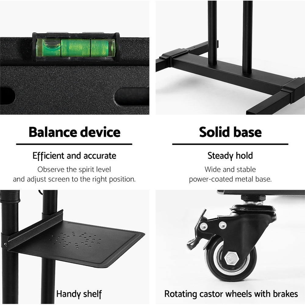 Artiss Mobile TV Stand for 23-65 TVs Mount Bracket Portable Solid Trolley Cart