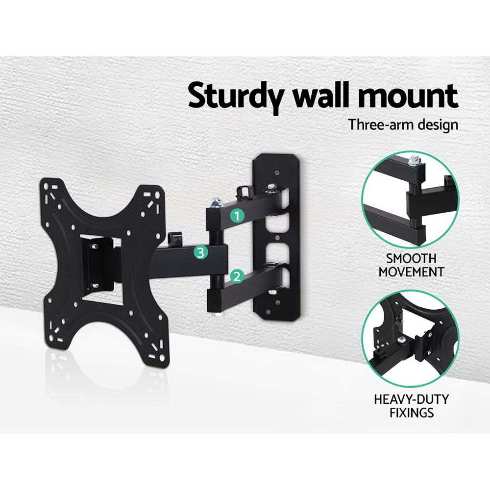 Artiss Full Motion TV Wall Mount for 17-42 LED LCD Screens with Strong Three-Arm Support