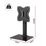 Artiss TV Stand Bracket for 19 - 43 inch TVs Table Top Desktop Universal Swivel - Side View