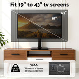 Artiss TV Stand Bracket for 19 - 43 inch TVs Table Top Desktop Universal Swivel - Rear View