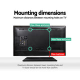 Sleek Swivel TV Stand Mount for 32-55 LED LCD - Tempered Glass & Metal Design