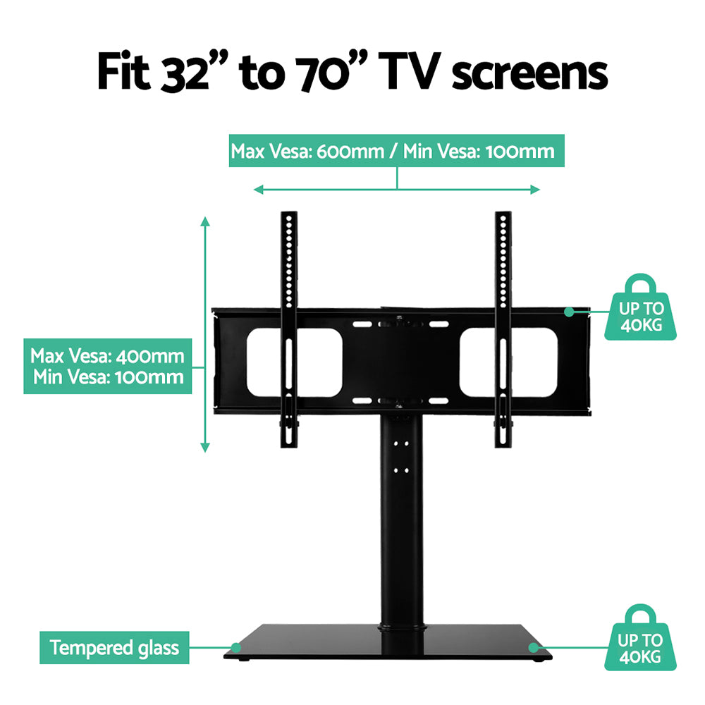 Artiss Swivel Tabletop TV Stand Mount for 32-70 LED LCD Plasma Screens