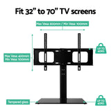 Artiss Swivel Tabletop TV Stand Mount for 32-70 LED LCD Plasma Screens - Top-Down View