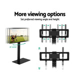 Artiss TV Stand Mount Bracket for 32-70 LED LCD Glass Storage Floor Shelf - Close-Up Angle