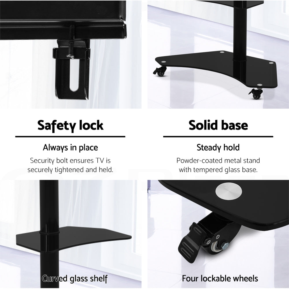 Artiss Mobile TV Stand for 32-70 TVs Mount Bracket Portable Solid Trolley Cart
