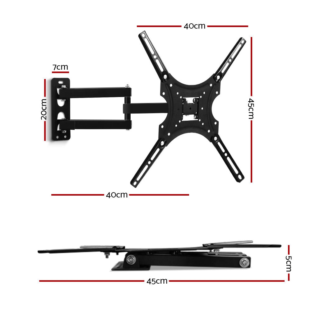 Artiss Full Motion TV Wall Mount for 24-50 LED LCD Screens with Strong Three-Arm Support